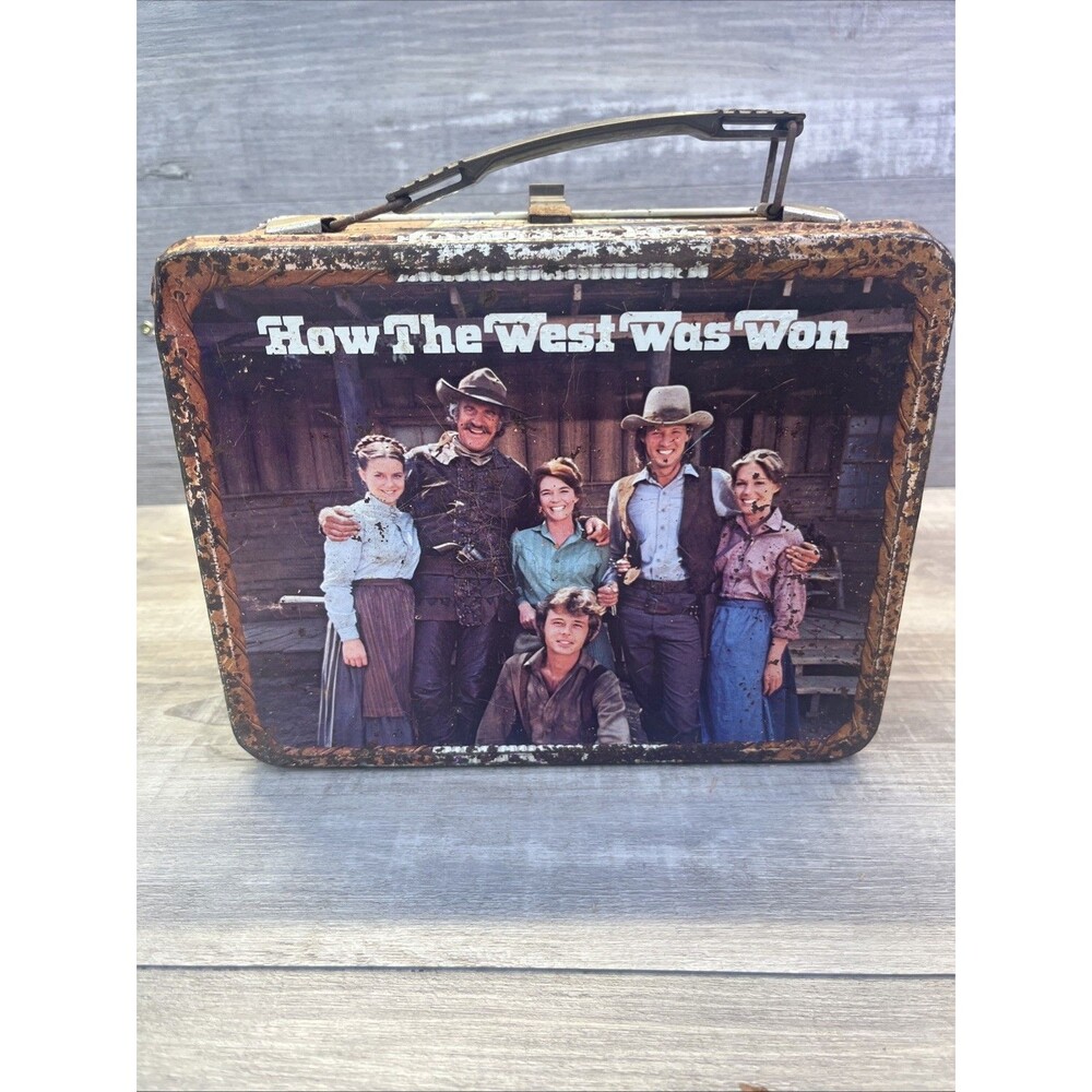 Vintage Lunch box How The West Was Won Hit Tv Show Aladdin Metal 1978